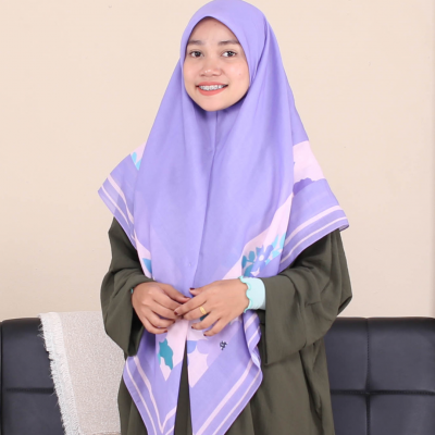 Tudung Bawal Cotton Voile - Lavender